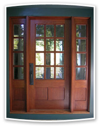 Wood Front Doors with Glass