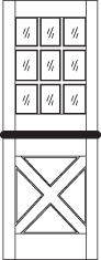 DD202 Glass Panel Dutch Door