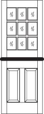 DD203 Glass Panel Dutch Door