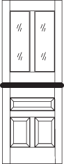 DD207 Glass Panel Dutch Door