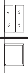 DD208 Glass Panel Dutch Door
