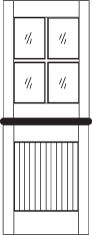 DD215 Glass Panel Dutch Door
