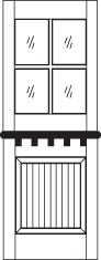 DD216 Glass Panel Dutch Door