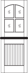 DD221 Glass Panel Dutch Door