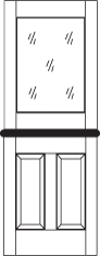 DD222 Glass Panel Dutch Door