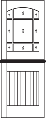 DD228 Glass Panel Dutch Door