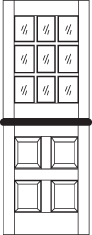 DD229 Glass Panel Dutch Door