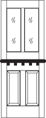 DD237 Glass Panel Dutch Door