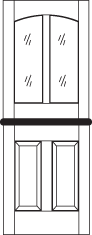 DD238 Glass Panel Dutch Door