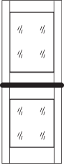 DD240 Glass Panel Dutch Door