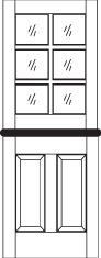 DD244 Glass Panel Dutch Door