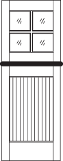 DD247 Glass Panel Dutch Door