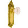 Period Escutcheon- Glass Knob - Passage