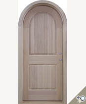 D119RT entrance door in 100% solid Maple. Featuring V-Grooved raised panels.