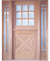 DD202 / S17 African mahogany Dutch entrance unit with true divided light insulated glass.