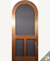 Old Fashion in African Mahogany with fiberglass screen insert.
