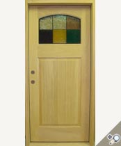 G156 in African mahogany with Stained Glass