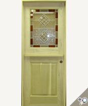 G156 in African mahogany with Stained Glass