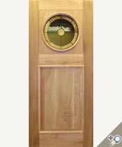 G156 in African mahogany with Stained Glass
