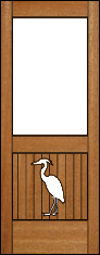 Blue Heron Screen Door 