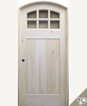 C415AT Arch Top Glass Panel Craftsman Door