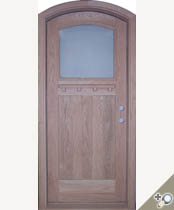 C402AT Arch Top Glass Panel Craftsman Door