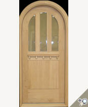 C409RT Round Top Glass Panel Craftsman Door