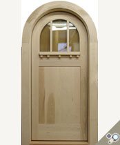 C404RT Round Top Glass Panel Craftsman Door