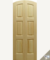 DBL-D111-AT Arch Top Solid Wood Double Door