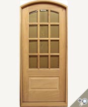 G138AT Arch Top Glass Panel Door