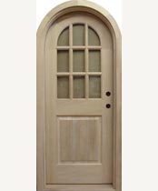 G120RT Round Top Glass Panel Door